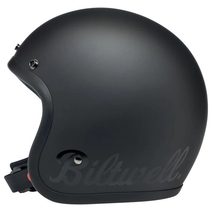 Шлем Biltwell BONANZA - 3/4 цвет - черный матовый с ЛОГО - размер XS - 1001-638-201, 0104-2846