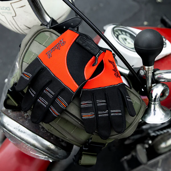 Перчатки Biltwell - MOTO GLOVES - оранжево-черные - размер M  - 1501-0106-003