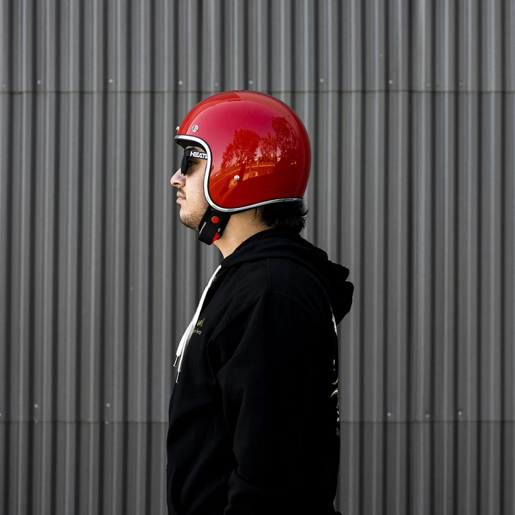 Шлем Biltwell BONANZA - 3/4 цвет - красный глянец - размер XS - 1001-137-201, 0104-2828