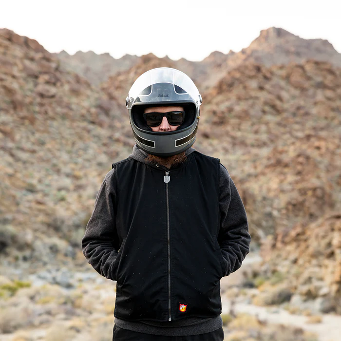 Шлем Biltwell GRINGO S ECE R22.06 - Gloss Storm Grey / Black Tracker - серо-черный с узором - размер M - 1003-562-503