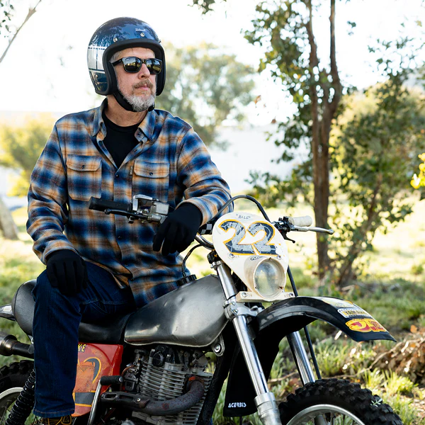 Шлем Biltwell BONANZA - 3/4 цвет -  синий металлик с серебристой полосой - размер XXL - 1001-5116-206