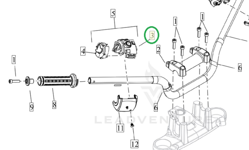 Правый пульт для RH1250S SPORTSTER S, RA1250S PAN AMERICA - OEM Harley-Davidson 71500556 восстановленный