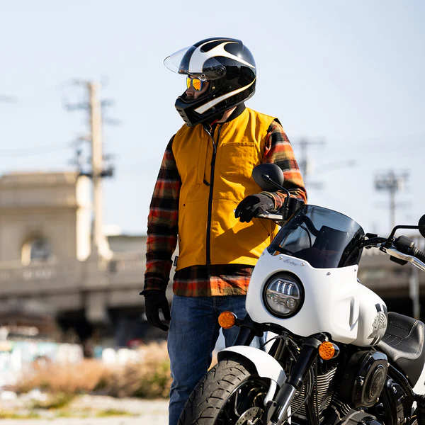 Шлем Biltwell Lane Splitter ECE R22.06 - с языками пламени - размер S - 1004-570-502, 0101-16729