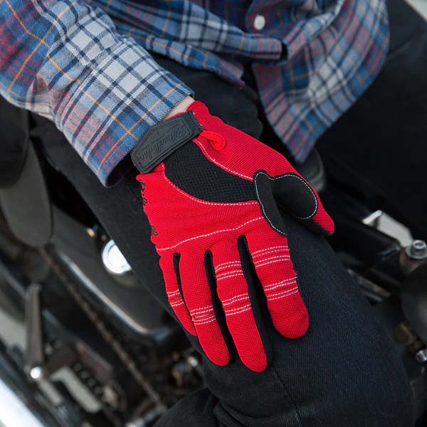 Перчатки Biltwell - MOTO GLOVES - красно-черные - размер S  - 1501-0804-002