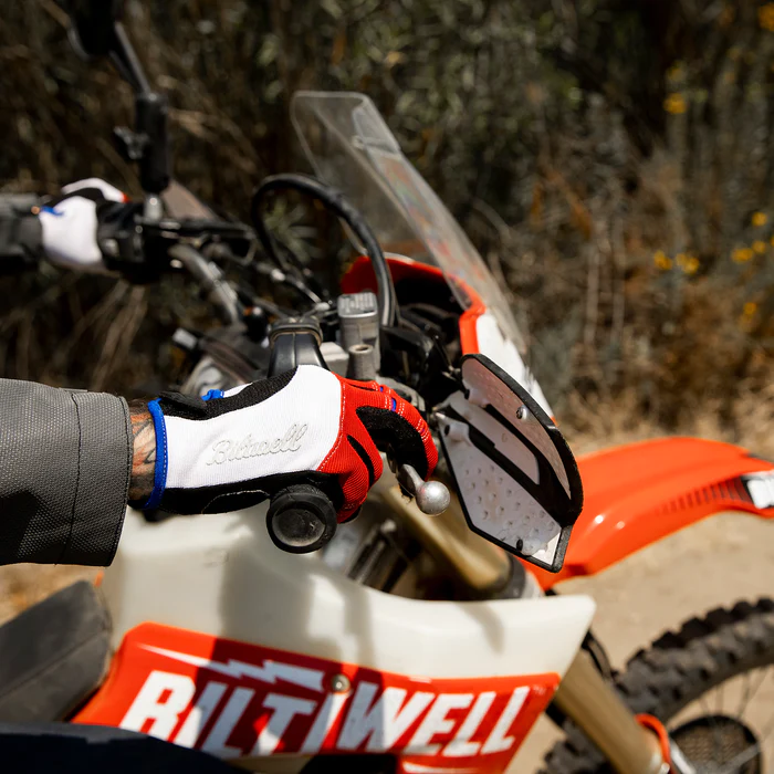 Перчатки Biltwell - MOTO GLOVES - бело-сини-красные - размер L - 1501-1208-004