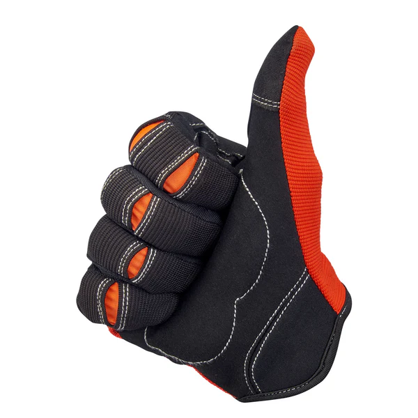 Перчатки Biltwell - MOTO GLOVES - оранжево-черные - размер M  - 1501-0106-003
