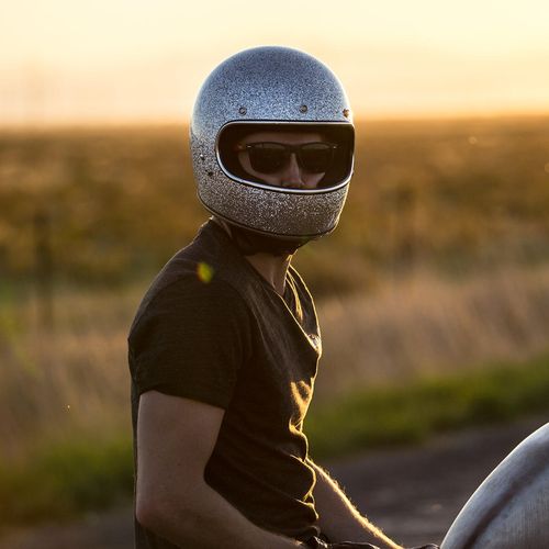 Шлем Biltwell Gringo - серебрянные флейки - размер XL - 0101-11436, 1002-405-505