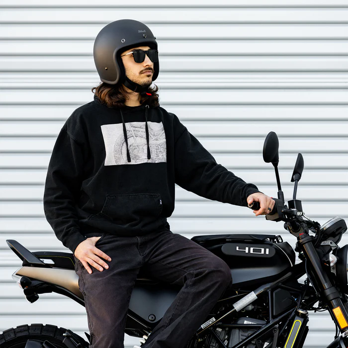 Шлем Biltwell BONANZA - 3/4 цвет -  черный матовый - размер XXL - 1001-201-206, 0104-1489