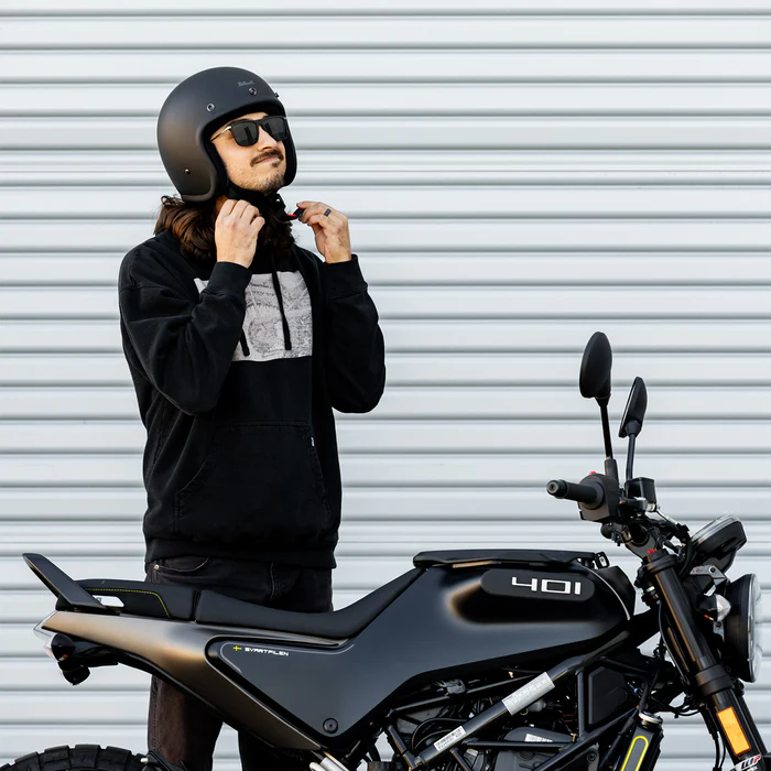 Шлем Biltwell BONANZA - 3/4 цвет -  черный матовый - размер XXL - 1001-201-206, 0104-1489