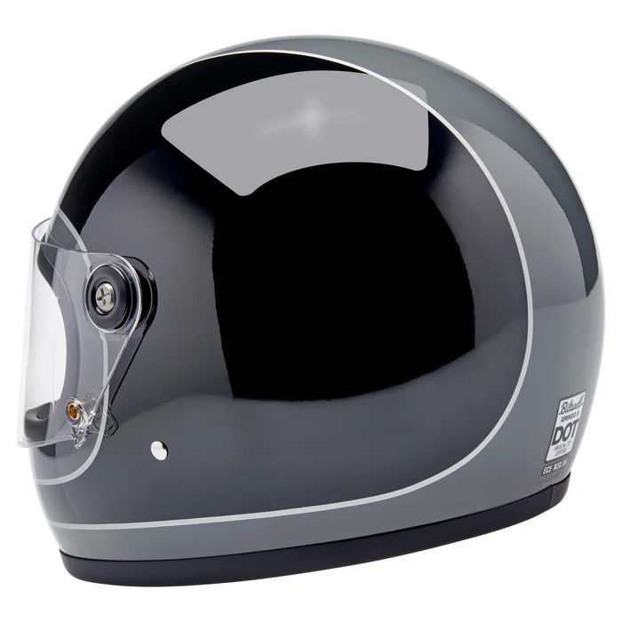 Шлем Biltwell GRINGO S ECE R22.06 - Gloss Storm Grey / Black Tracker - серо-черный с узором - размер M - 1003-562-503
