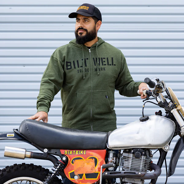 Толстовка Biltwell - Stencil Zip Hoodie SKU: 8123-139-002 - размер S - артикул: 8123-139-002