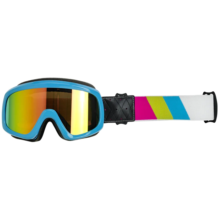 Маска Biltwell - OVERLAND 2.0 GOGGLE - голубые с полосами - 2111-9044-003