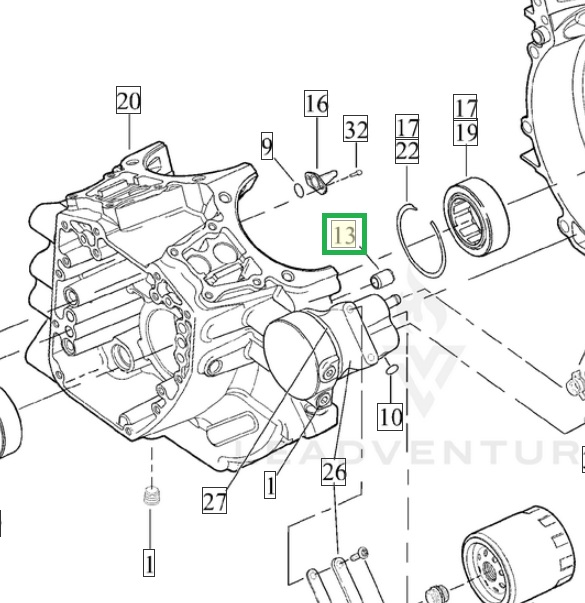 Направляющяя втулка картера EASTERN MOTORCYCLE PARTS A-16574-99, 921117  