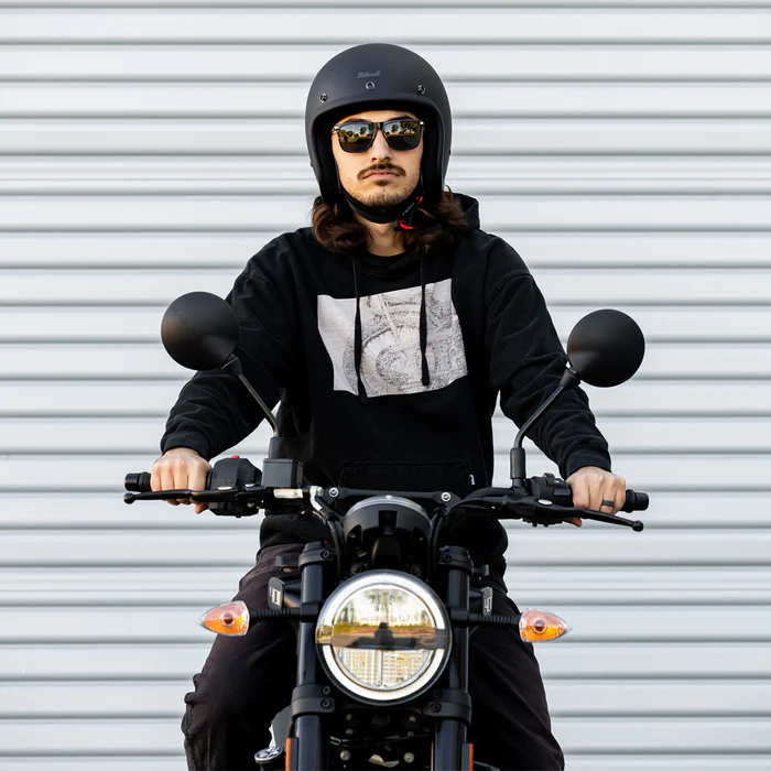 Шлем Biltwell BONANZA - 3/4 цвет -  черный матовый - размер XXL - 1001-201-206, 0104-1489