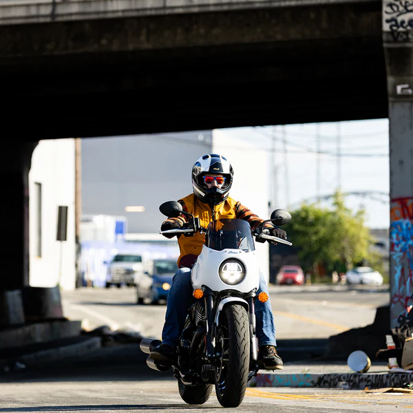 Шлем Biltwell Lane Splitter ECE R22.06 - с языками пламени - размер S - 1004-570-502, 0101-16729