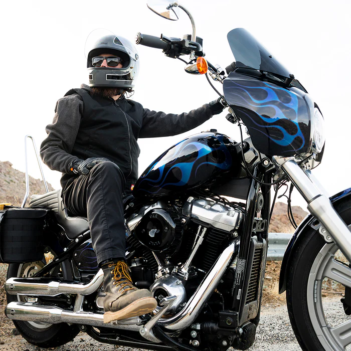 Шлем Biltwell GRINGO S ECE R22.06 - Gloss Storm Grey / Black Tracker - серо-черный с узором - размер M - 1003-562-503