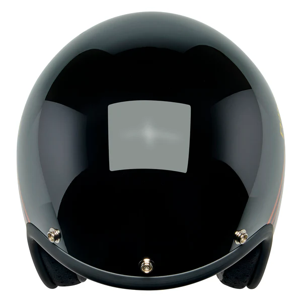 Шлем Biltwell BONANZA - 3/4 цвет -  черный глянец с полосами - размер L - 1001-5115-204