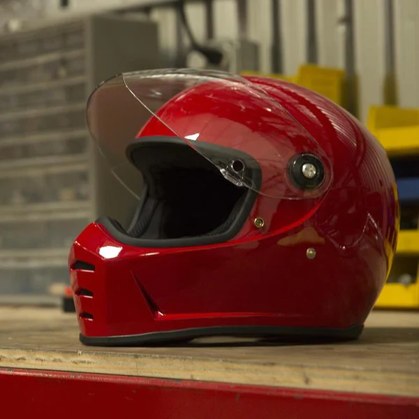 Шлем Biltwell Lane Splitter ECE R22.05 - красный глянец - размер M - 1004-837-103, 0101-13851