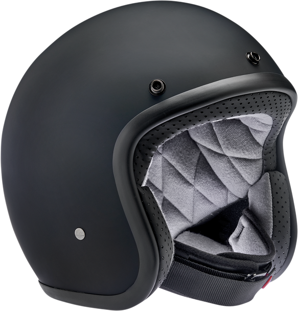 Шлем Biltwell BONANZA - 3/4 цвет - черный матовый с ЛОГО - размер XS - 1001-638-201, 0104-2846