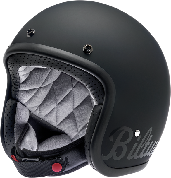 Шлем Biltwell BONANZA - 3/4 цвет - черный матовый с ЛОГО - размер XS - 1001-638-201, 0104-2846