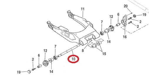 Ось маятника оригинал Harley-Davidson 47540-11