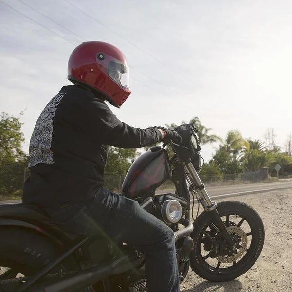 Шлем Biltwell Lane Splitter ECE R22.05 - красный глянец - размер M - 1004-837-103, 0101-13851