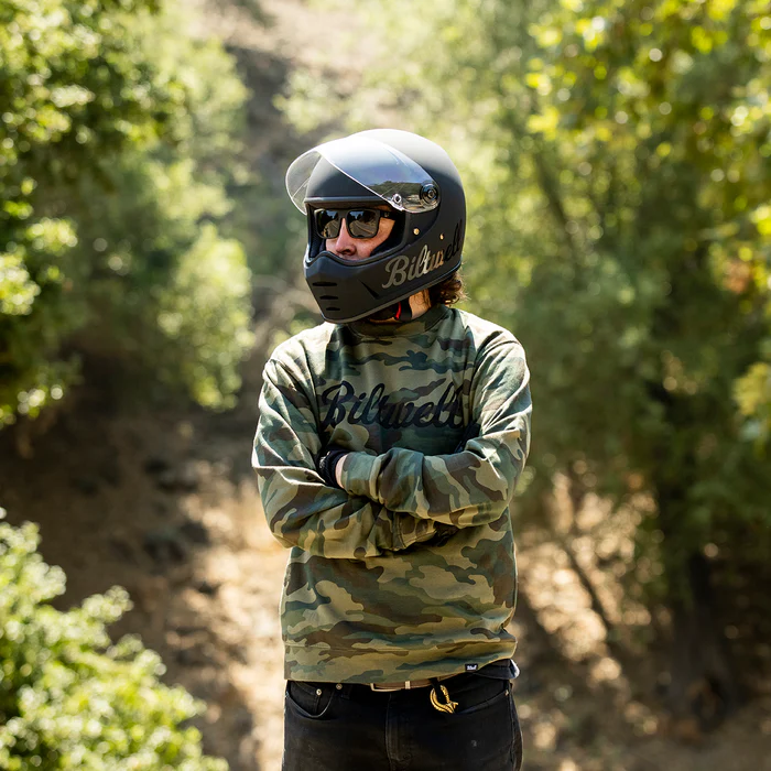 Шлем Biltwell Lane Splitter ECE R22.05 - черный матовый с ЛОГО - размер S - 1004-638-102, 0101-14360