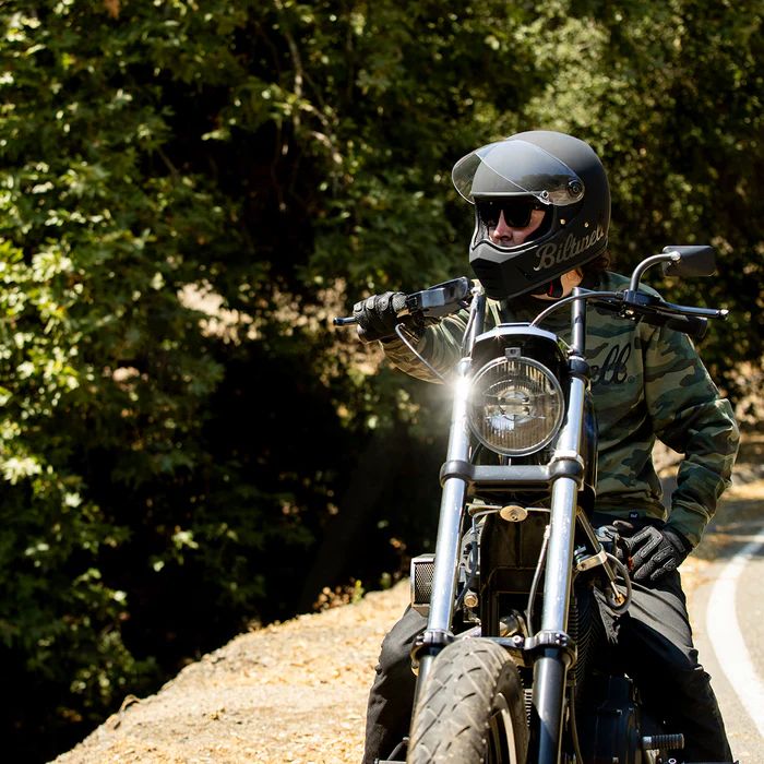 Шлем Biltwell Lane Splitter ECE R22.05 - черный матовый с ЛОГО - размер S - 1004-638-102, 0101-14360